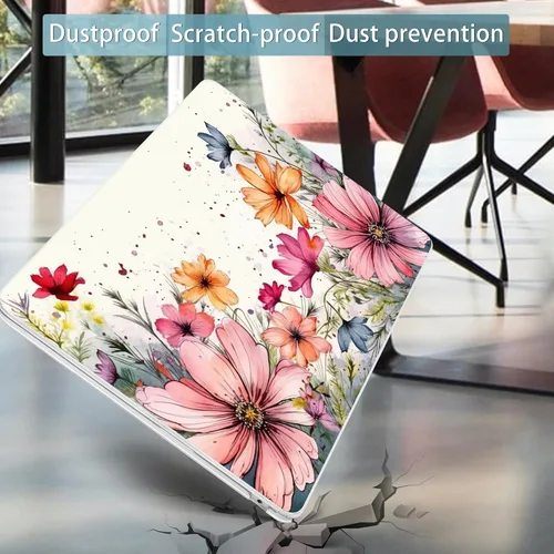 Vista 6 de Mektron Diseñada para MacBook Air 202520242023 de 15 pulgadas, M4, A3241, M3, A3114, M2, A2941, carcasa rígida de plástico impreso con pantalla