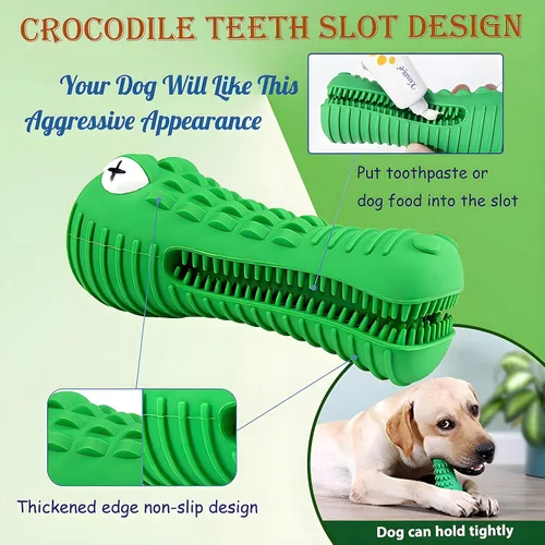 Vista 2 de Juguetes para perros para masticadores agresivos, juguetes masticables para masticadores agresivos, cuidado dental para limpieza de dientes