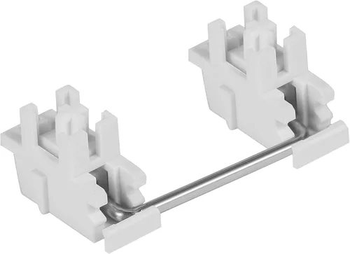 Vista 10 de ZugGear DUROCK - Estabilizador de montaje de placa transparente transparente con cables chapados en oro compatible con estabilizadores de placa