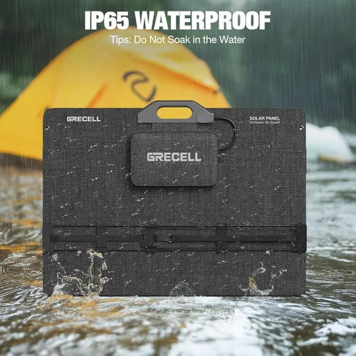 Vista 6 de GRECELL Panel solar portátil de 350W para generador de estación de energía, panel solar plegable, cargador solar de alta eficiencia de 37.4V