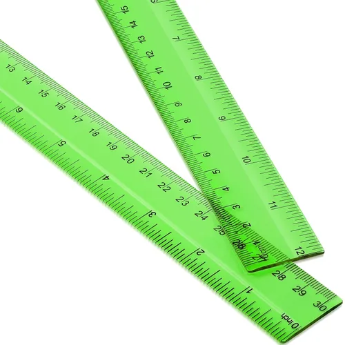 Vista 7 de Regla recta de plástico para estudiantes, escuela, oficina, 2