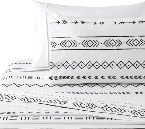 Vista 129 de Marina Decoration Juego de funda de edredón de 3 piezas con 2 fundas de almohada, diseño de rayas negras y grises, tamaño doble/matrimonial