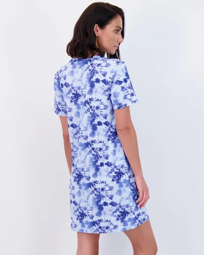 Vista 4 de Real Essentials - Paquete de 3 Camisón de manga corta suave con bolsillo para mujer (disponible en tallas extragrandes)