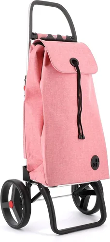 ROLSER Carrito de compras plegable con ruedas | Carrito personal plegable para comestibles | Duradero y portátil | Coral