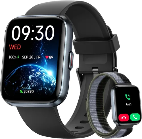 Woneligo Reloj inteligente para mujer, responder/hacer llamadas, Alexa integrado, pantalla táctil de 1.85 pulgadas, rastreador de actividad física
