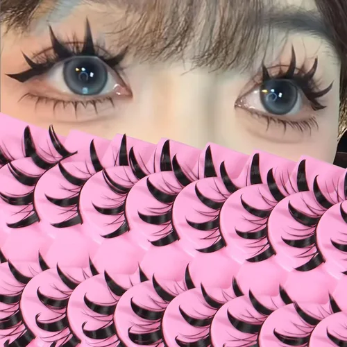 Vista 19 de outopen Pestañas postizas de visón 3D, pestañas postizas naturales y finas, 0.59 pulgadas, pestañas largas y esponjosas, herramientas de maquillaje