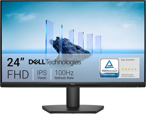 Dell Monitor 24 - SE2425HM - Pantalla Full HD de 23.8 pulgadas (1920 x 1080) 16:9 100 Hz, panel IPS, 16.70 millones de colores, antirreflejo, 1