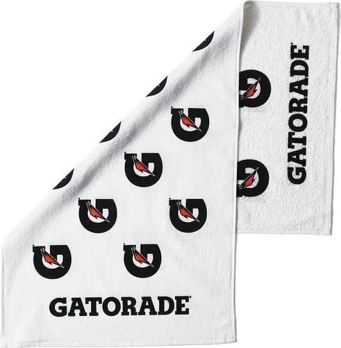 Gatorade G Toalla, 22" x 42", algodón, blanco/negro/naranja
