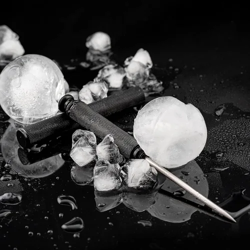 Vista 5 de Palillo de hielo de acero inoxidable con cubierta de seguridad, herramienta de selección para romper hielo, mango antideslizante antideslizante