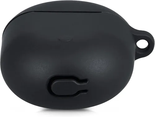 Vista 4 de kwmobile Funda compatible con Xiaomi Redmi Airdots 3 Pro/Buds 3 Pro - Funda de silicona para auriculares - Negro