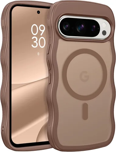 Vista 21 de BENTOBEN Funda magnética para Google Pixel 10 Pro, bonita funda ondulada y rizada para Pixel 10Pro [compatible con MagSafe] parachoques