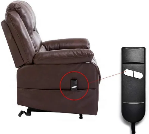 Vista 2 de Reemplazo remoto para silla elevadora, 5 pines, 2 botones, 90 grados, reclinable, piezas de repuesto para Okin Limoss Lazboy Pride Catnapper, dorado