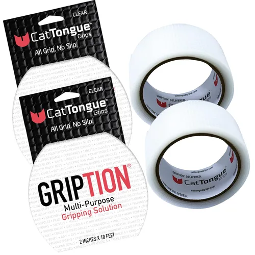 Vista 21 de CATTONGUE GRIPS Cinta de Agarre No Abrasiva - 1 pulgada de Grosor, Resistente, Impermeable, Cinta Antideslizante para Envolver Herramientas, Bates