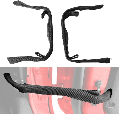 Correa de puerta para Jeep Wrangler, correas de limitación de puerta para Jeep Wrangler JK JKU 2007-2018, resistente, correas de control de puerta