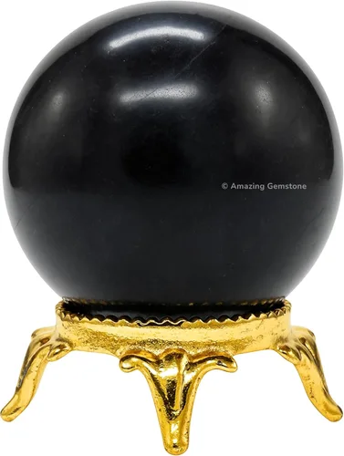 Vista 54 de Amazing Gemstone Bola de cristal de Yaxaita con soporte, bolas de meditación de esfera de cristal de 1.5 pulgadas para brujería y bolas decorativas