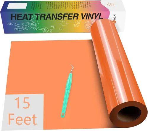 Vista 44 de HTVRONT Paquete de 8 vinilos de transferencia de calor HTV de 12 pulgadas x 3 pies para camisetas, vinilo para planchar con 8 colores surtidos