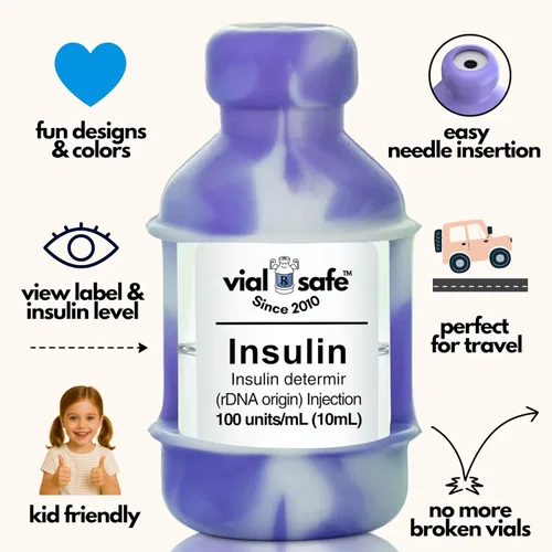 Vista 7 de VIAL SAFE™ Funda protectora de viales de insulina Protector seguro de botella de insulina y cubierta para viales de 0.3 fl oz Paquete de 2