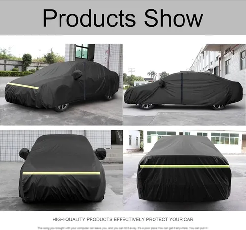 Vista 7 de Funda impermeable para automóvil compatible con DS DS3 DS4 DS5 DS7 para todo tipo de clima, cubierta completa para automóvil, resistente al viento