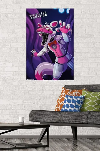 Vista 2 de Trends International Five Nights at Freddy's: Sister Location - Póster de pared Funtime Foxy, 22.375 x 34 pulgadas, versión sin marco