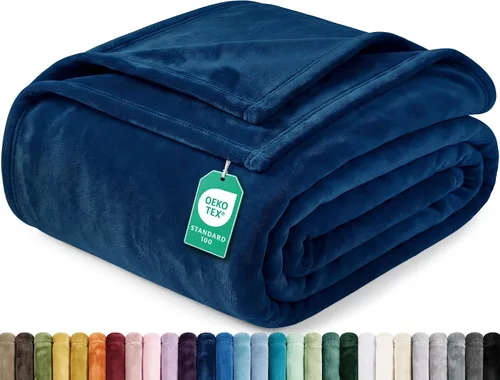 Vista 11 de Utopia Bedding Manta de forro polar negro, tamaño individual, ligera, mullida, suave, antiestática de microfibra (60 x 80 pulgadas)