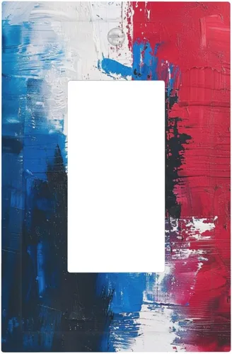 Vista 58 de Cubiertas de salida de arte abstracto, castillo mágico, cielo estrellado, 1 palanca, 1 combinación de balancines, placa decorativa de pared, placas