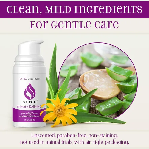 Vista 2 de Syren Alivio íntimo – Gel para aliviar el dolor íntimo – Alivia el dolor de vulva, palpitantes, espasmos, sequedad vaginal, picazón, ardor