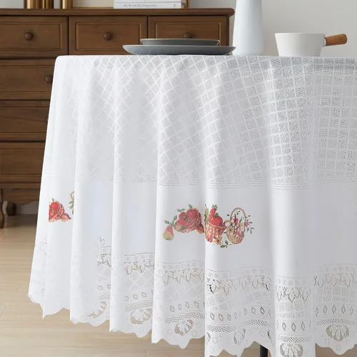 Vista 3 de Warm Home Designs Mantel rectangular de 60 x 84 pulgadas para decoración de cocina de granja, elegante mantel de otoño, mantel de Acción de Gracias