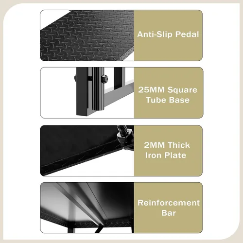 Vista 3 de Escalera de escalón, taburete con asa, escalera de piscina resistente sobre el suelo, 660 libras, escalones de cámper al aire libre, escaleras