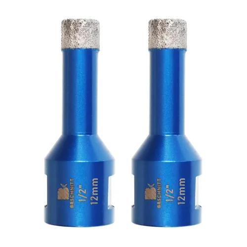 Vista 12 de Broca de núcleo de diamante de 1/4 de pulgada para baldosas de porcelana, cerámica, mármol, granito, perforación, 2 piezas de sierra de diamante