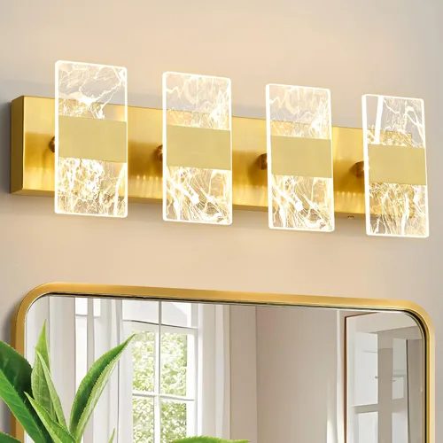 Vista 17 de Luminarias LED Modernas para Baño Regulables, Luz de Tocador Negra de 3 Luces, Luminaria de Iluminación Ajustable 5CCT Luces de Tocador Sobre