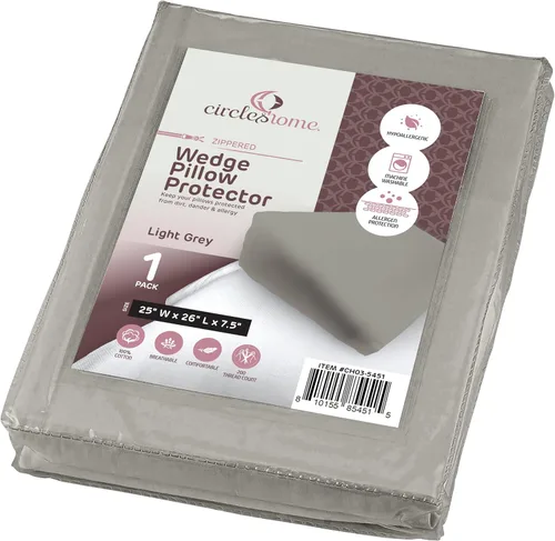 Vista 178 de Juego de 4 protectores de almohada King con cremallera, 100 % algodón, transpirables, protegen las almohadas de la suciedad, el polvo y los desechos