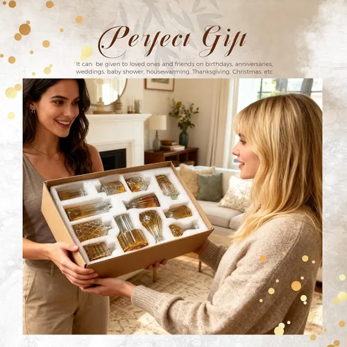 Vista 7 de Der Rose Juego de 12 jarrones de vidrio ámbar, pequeños jarrones para flores, centros de mesa rústicos de boda y decoración del hogar