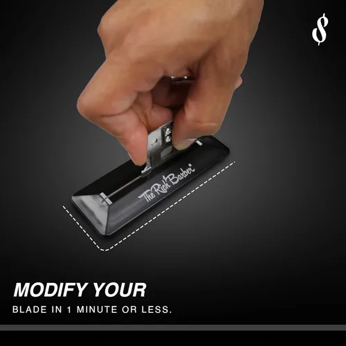 Vista 5 de The Rich Barber Pro Barber Tools Set – Kit de accesorios con modificador de hoja de 1 minuto y fijador de cuchillas de 10 segundos – Herramienta