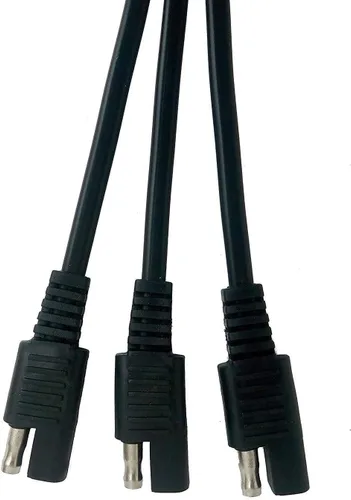 Vista 4 de Sunway Solar Panel Combiner 3 a 1 Cable de extensión con adaptadores SAE Conector para ampliar el cargador de batería solar y el mantenedor a una