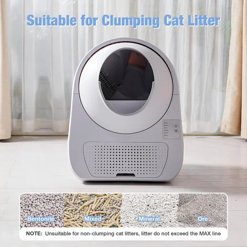 Vista 20 de CATLINK Caja de arena autolimpiante para varios gatos, gran capacidad, doble control de olor, soporta mascotas de 3.5 a 22 libras (versión joven)