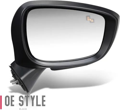 Vista 3 de DNA Motoring OEM-MR-MA1321215 Espejo retrovisor plegable calefactado con ajuste de potencia lateral derecho con señal de giro compatible con Mazda