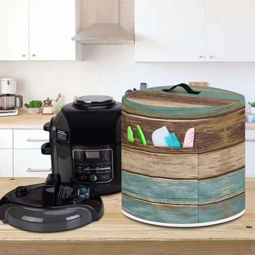 Vista 3 de Cubierta aislada para aparatos de olla a presión, también apta para olla arrocera, freidora de aire y olla de barro, cubierta antipolvo de 6 cuartos