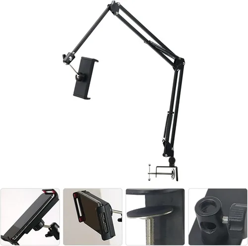 Vista 9 de Soporte plegable para teléfono y tableta, soporte universal flexible para tableta, ajustable, compatible con teléfonos inteligentes, tabletas