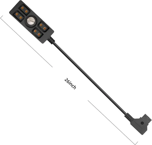 Vista 7 de Chikoni D-tap macho a 4 puertos hembra, divisor de cable de alimentación, conector concentrador adecuado para Anton Bauer V-Mount ARRI RED cámara