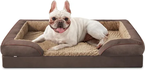 Vista 19 de INVENHO - Cama ortopédica mediana para perros, impermeable, sofá de espuma tipo huevo para perros con funda extraíble y lavable, forro impermeable