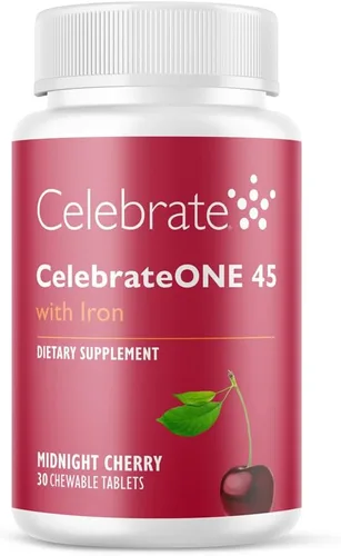 Celebrate Vitamins CelebrateONE 45 masticables, 45mg de hierro - Multivitamínico bariátrico una vez al día, vitaminas y minerales esenciales -