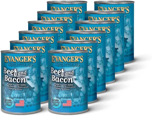 Vista 8 de Evanger's Heritage - Alimento clásico de carne de res para perros, 12 unidades, 12.5 onzas cada uno, sin granos y gluten, proteína de fuente única