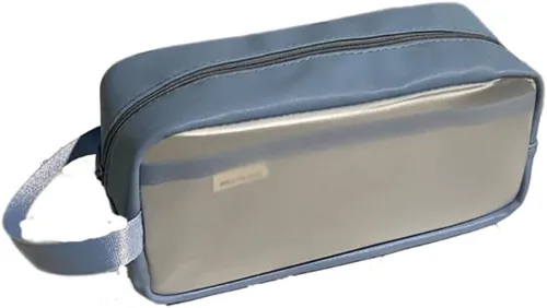 Vista 6 de Estuche para lápices estético transparente, estuche estético para lápices, bonito estuche grande para lápices estético (beige)