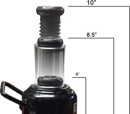Vista 3 de AME INTL Gato de botella hidráulica/aire de 20 toneladas, perfil bajo, negro (14461)