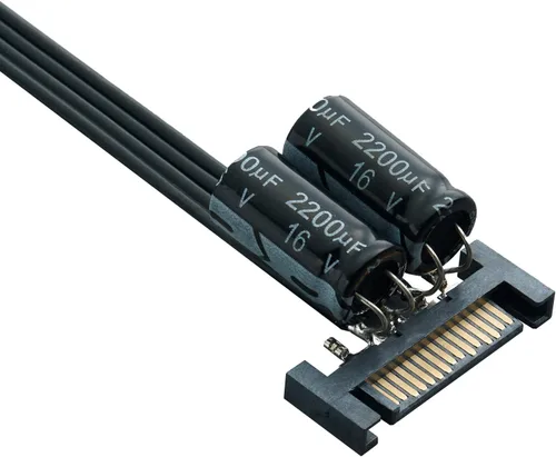 Vista 7 de Silverstone Technology Conectores de alimentación SATA superflexibles de uno a tres con condensadores CP06-L-USA