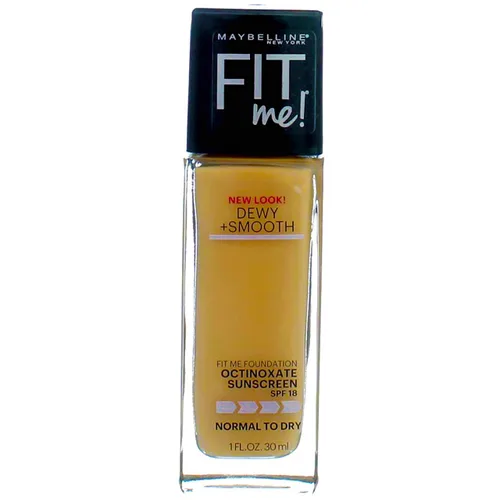 Vista 24 de Maybelline Fit Me Dewy + base líquida suave de maquillaje, Mocha, 1 unidad (el empaque puede variar)