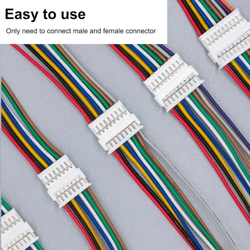 Vista 8 de Kit surtido de conectores JST MX de 0.049 in, conectores de carcasa macho y hembra de paso de 0.049 in, terminal de enchufe adaptador de carcasa