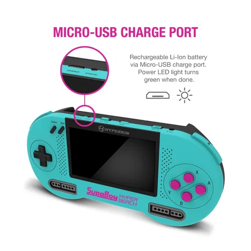 Vista 9 de Hyperkin SupaBoy Portable Pocket Console for Super NESSuper Famicom (Hyper Beach) - Super NES