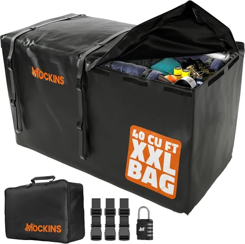 Vista 10 de Mockins Bolsa de Carga Cuadrada de 30 Pies Cúbicos para Enganche de Remolque Impermeable y para Todo Tipo de Clima Bolsa de Carga de PVC 500D