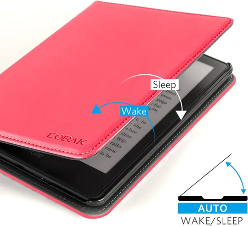 Vista 341 de CoBak Funda inteligente para Kindle Paperwhite de 6.8" de 11ª generación 2021 con función de encendido automático, ligera, delgada, de piel **Salvia